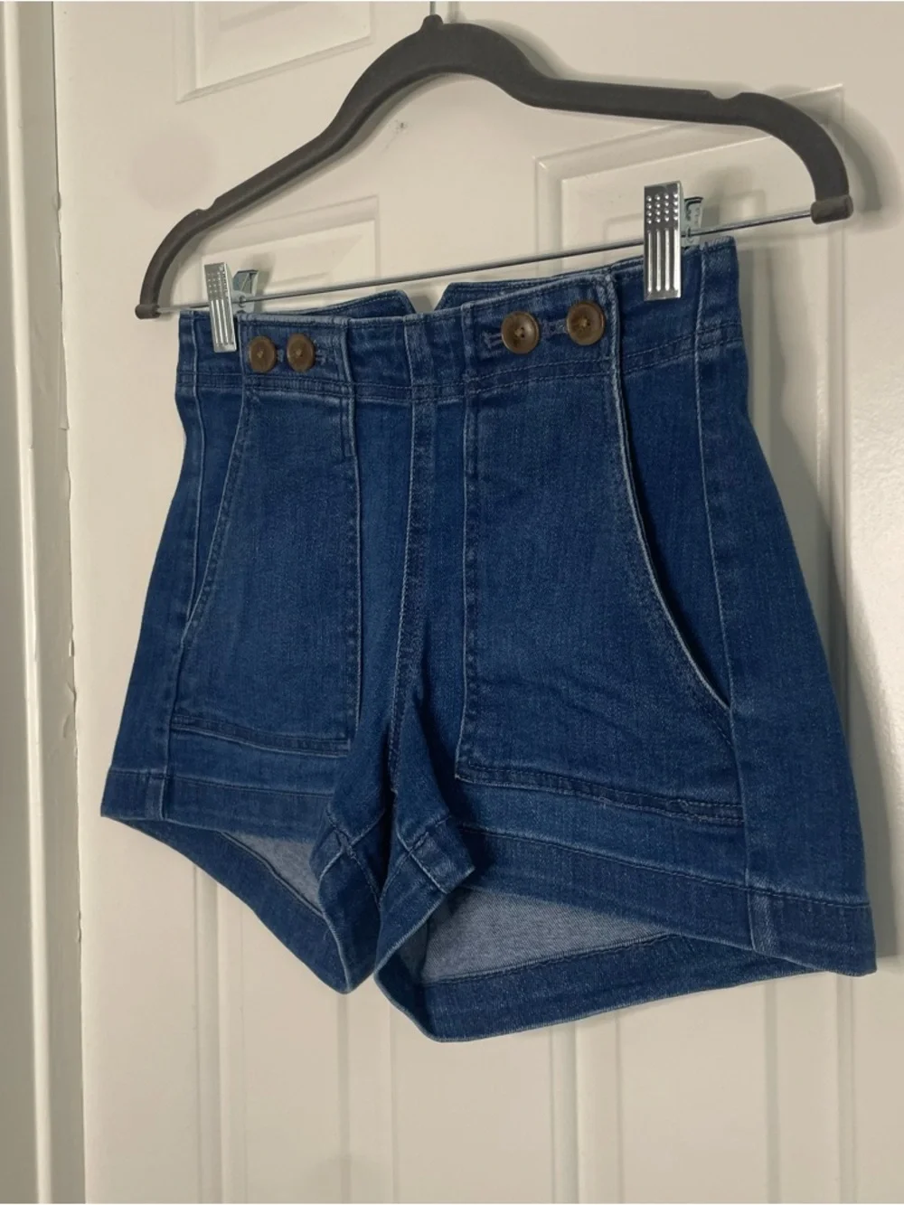 Anthropologie Pilcro The Kit High Rise Utility Denim Shorys Size 25 - Picture 6 of 15
